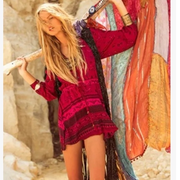 SPELL and the Gypsy Dress PHOENIX MAGENTA PLAY DRESS LONG SLEEVES MINI - Picture 9 of 15